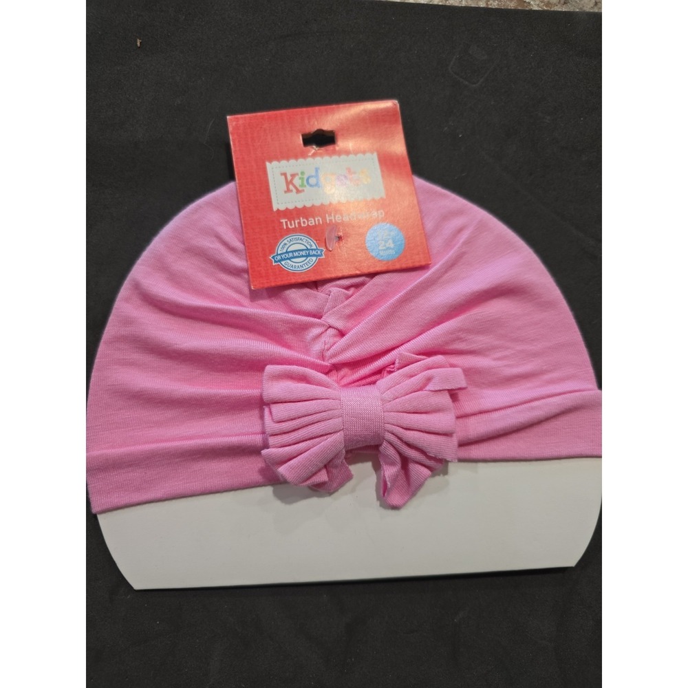 Baby Girl Hat Infant Bow Tie Cotton Pink Turban Beanie‎ Head Wrap Kids Cap